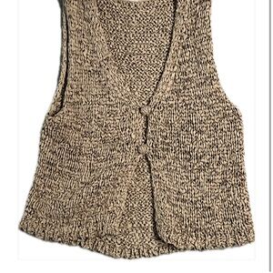 ZARA Crichet Knit Tan Vest